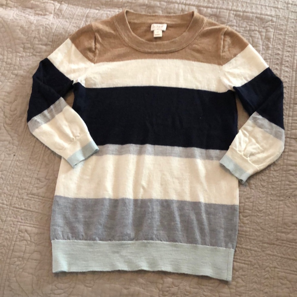 JCrew wool striped sweater